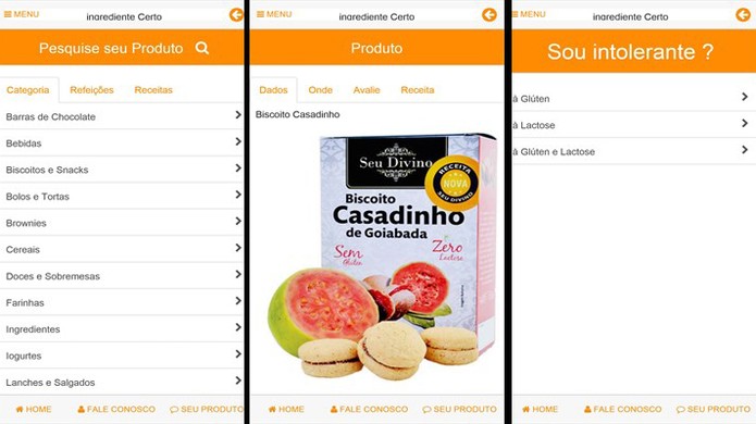 Ingrediente Certo é um aplicativo que ajuda pessoas com intolerância a evitar certos alimentos (Foto: Divulgação/Windows Store)
