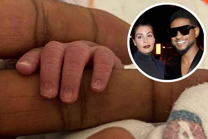 A primeira filha de Usher e Jenn Goicoechea nasceu em 24 de setembro de 2020 (Foto: Reprodução / Instagram; Getty Images)