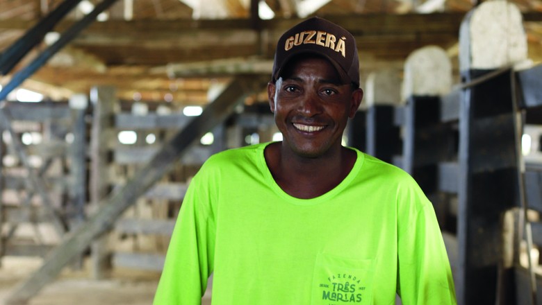 Crispim Souza Santos, ajudante de vaqueiro (Foto: Alex Gouvea)