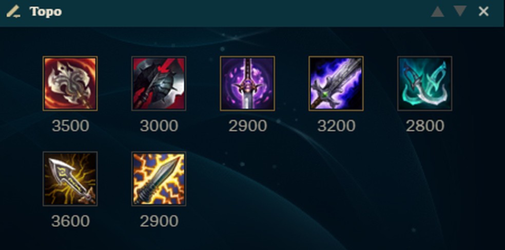 Alguns itens focados em dano, velocidade de ataque e acerto crítico (Foto: Reprodução/Julio César Puiati)