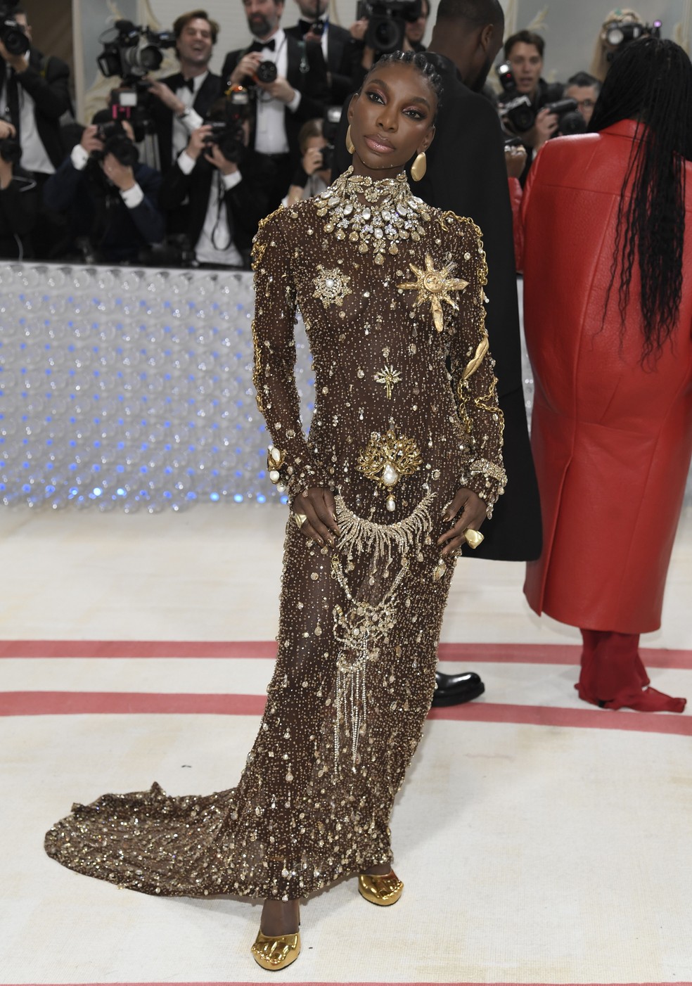 Michaela Coel no Met Gala 2023 — Foto: Evan Agostini/Invision/AP
