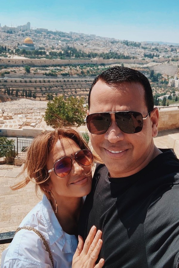 Jennifer Lopez e Alex Rodriguez em Jerusalem, Israel (Foto: Reprodução/Instagram)