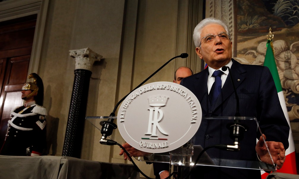 O presidente da Itália, Sergio Mattarella — Foto: Reuters