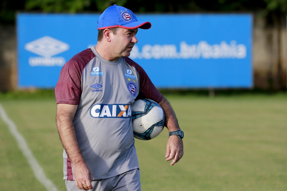Enderson Moreira em treino do Bahia (Foto: Felipe Oliveira / Divulgação / E. C. Bahia)