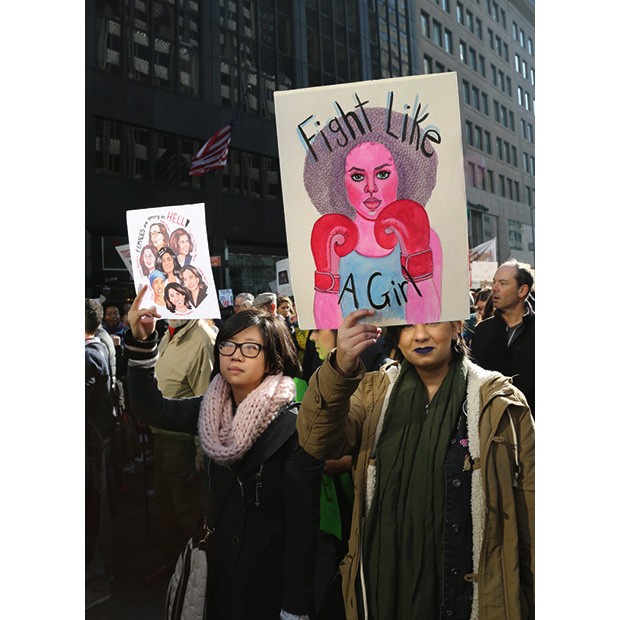 Mulheres marcham em Nova York (Foto:  )