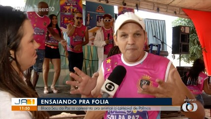 Bloco Sou da Paz se apresenta em praia de Palmas e anima o carnaval