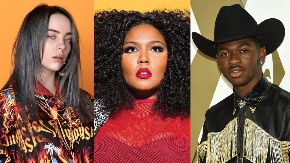 Billie Eilish, Lizzo e Lil Nas X estão entre os indicados ao Grammy 2020 — Foto: Divulgação/EvanAgostini/AP