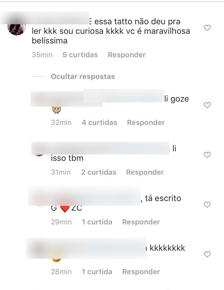 Comentários no post de Graciele (Foto: Reprodução/Instagram)