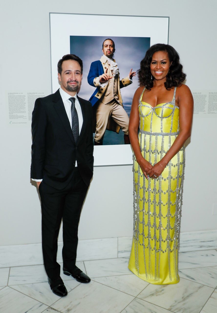 Lin-Manuel Miranda e Michelle Obama (Foto: Twitter Michelle Obama/ Reprodução)