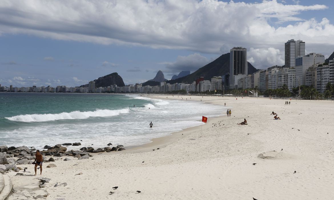 praia, Rio de Janeiro, coronavírus (Foto: Fernando Frazão/Agência Brasil)