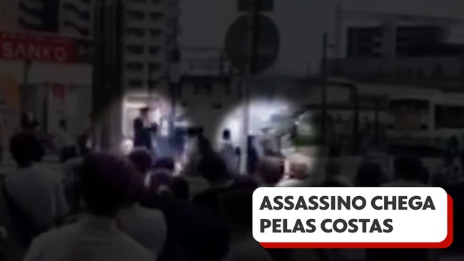 Assassino de Shinzo Abe caminha e dispara duas vezes pelas costas