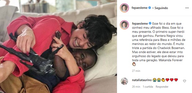Fernanda Paes Leme e Bless, filho de Bruno Gagliasso e Giovanna Ewbank (Foto: Reprodução/Instagram)
