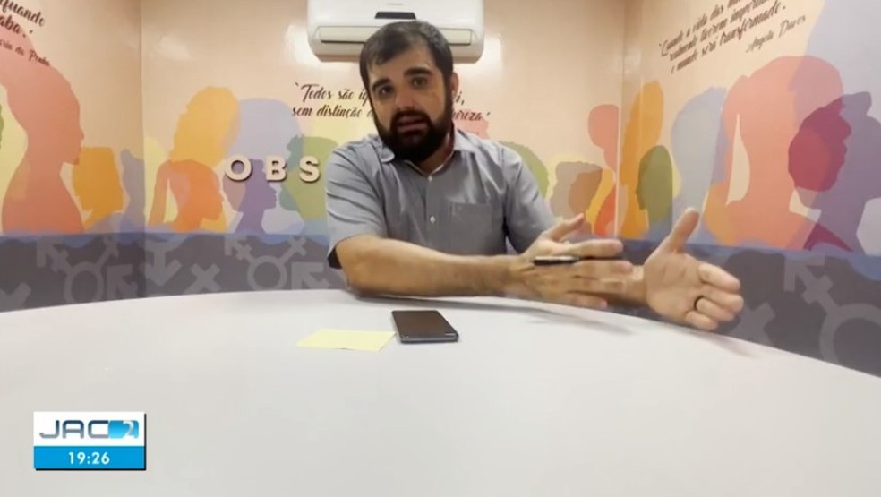 Fábio Fabrício, do Natera, diz que estratégias ainda não suprem o problema das pessoas em situação de rua — Foto: Reprodução/Rede Amazônica
