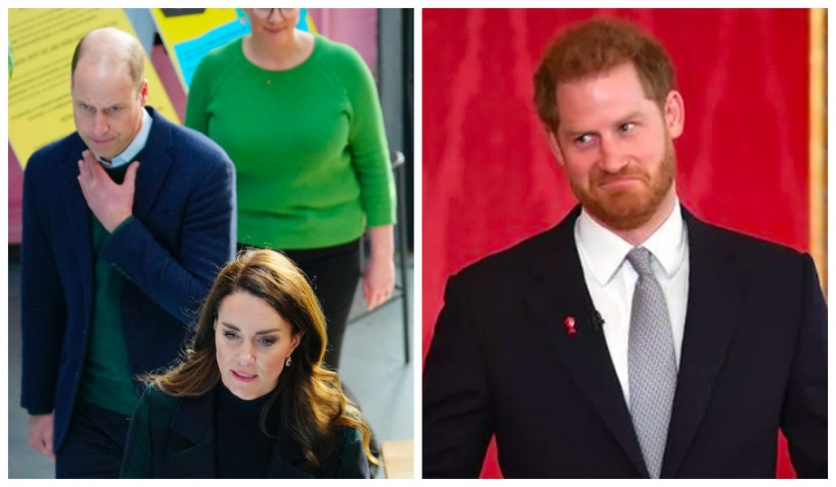 O O Príncipe William e a Duquesa Kate Middleton ignoraram uma pergunta sobre o livro do Príncipe Harry na saída de um evento na cidade inglesa de Birkenhead