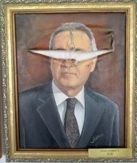 Pintura/retrato à óleo do Senador Renan Calheiros 2013/2014 e 2015/2016 — Foto: Agência Senado