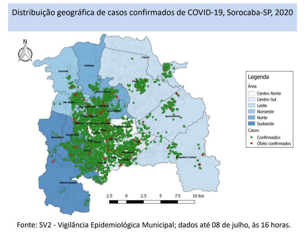 Caranda Vila Angelica E Sabia Sao Regioes Com Menos Casos De