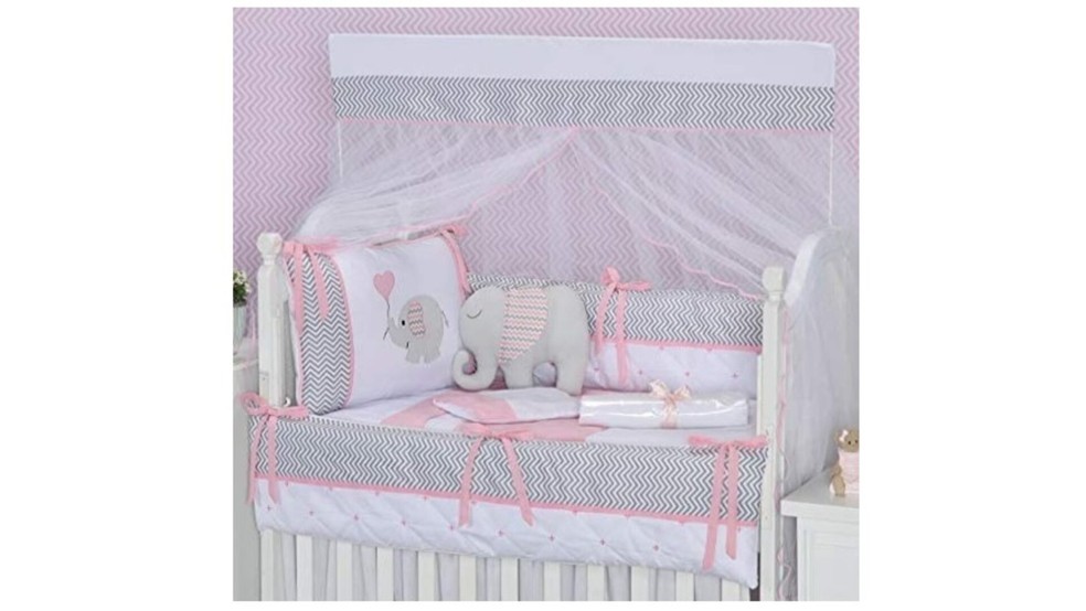 Conjunto é mais uma opção de decoração para quartos de bebê feminino  (Foto: Foto: Reprodução/Amazon)
