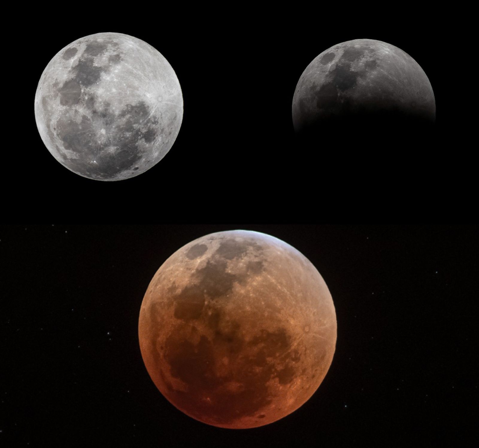 Em MS, biólogo registra fenômeno da Lua de sangue: 'foi um presente ter o céu limpo'; VEJA FOTOS 