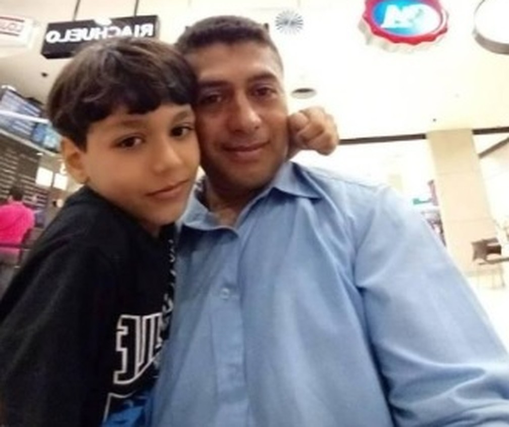 Raimundo Nonato, marido de Paloma, e o filho Isac  — Foto: Reprodução/Redes Sociais