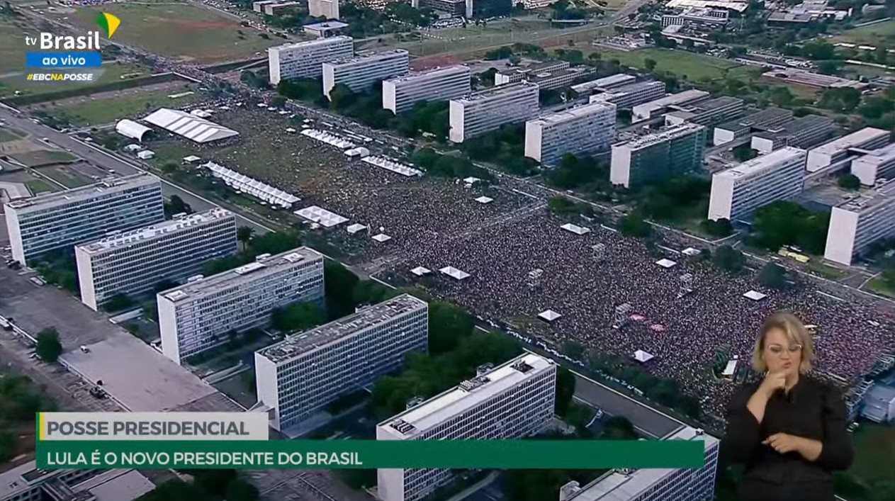 Na posse de Lula, palcos com shows atraíram público para a Esplanada dos Ministérios — Foto: Reprodução