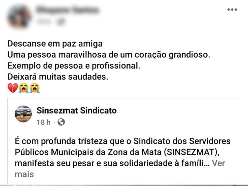 Amigos lamentam morte de servidora atingida por raio em RO — Foto: Redes Sociais/Divulgação