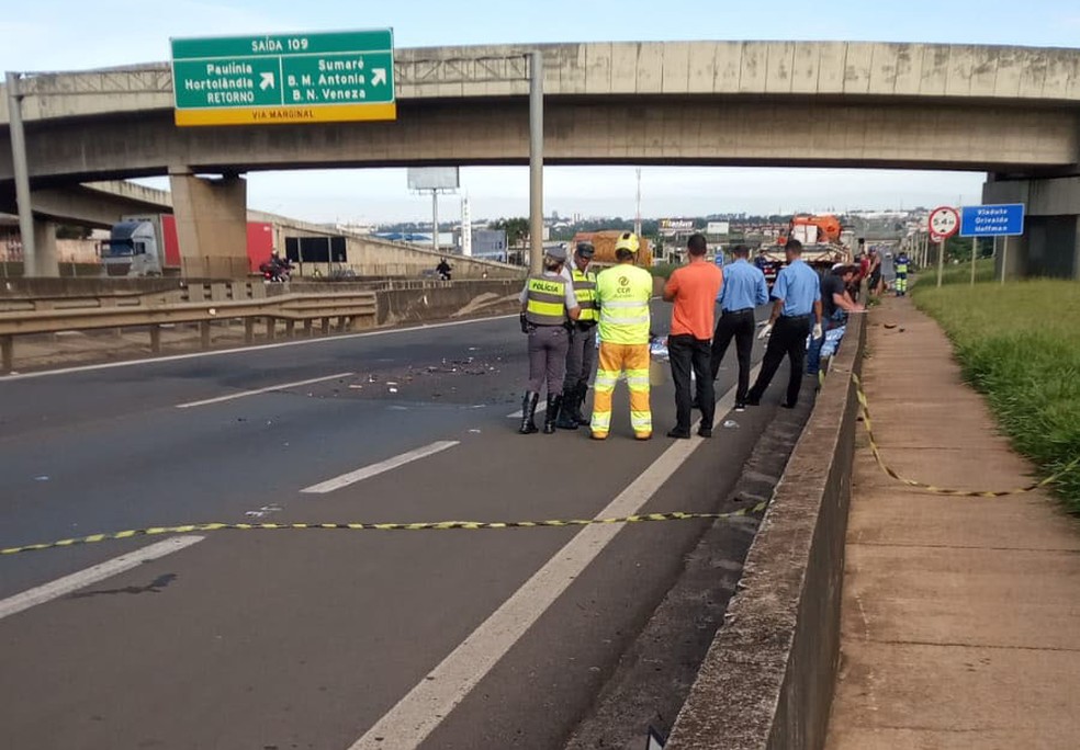 Acidente na Anhanguera deixa dois mortos em Sumaré — Foto: Arquivo pessoal