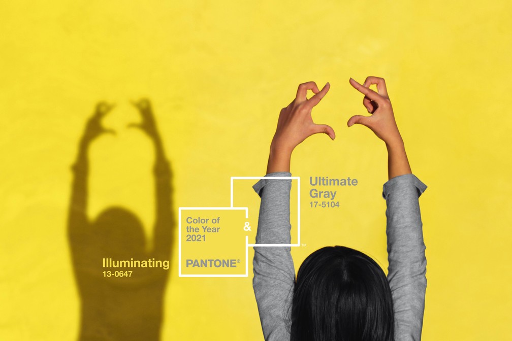 Pantone anuncia cinza 'ultimate gray' e amarelo 'illuminating' como cores de 2021 — Foto: Divulgação/Pantone