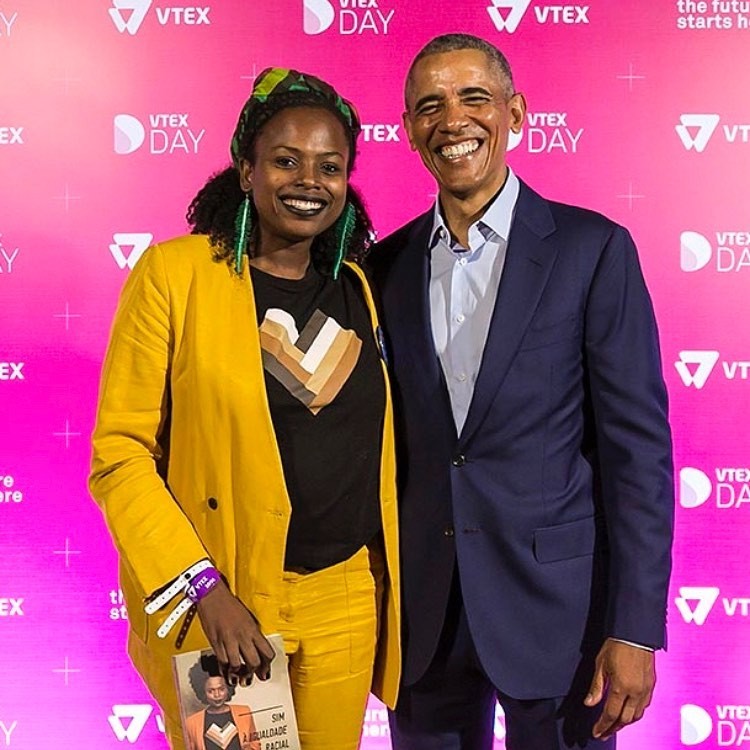 Luana Génot e Barack Obama (Foto: Reprodução Instagram)