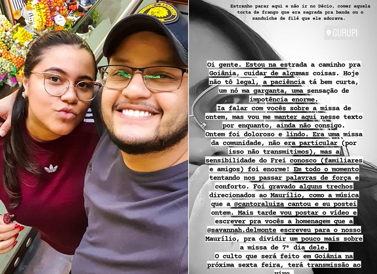 Luana, mulher de Maurílio, desabafou sobre a falta do cantor em post na web (Foto: Reprodução / Instagram)