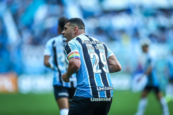 O ídolo e artilheiro Diego Souza é a esperança de gols do Grêmio para a partida contra o Ituano (Foto: Lucas Uebel / Grêmio FBPA)