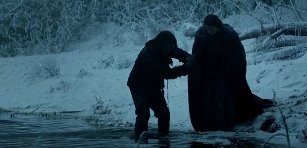 Sansa e Theon na nova temporada de Game of Thrones (Foto: Reprodução)