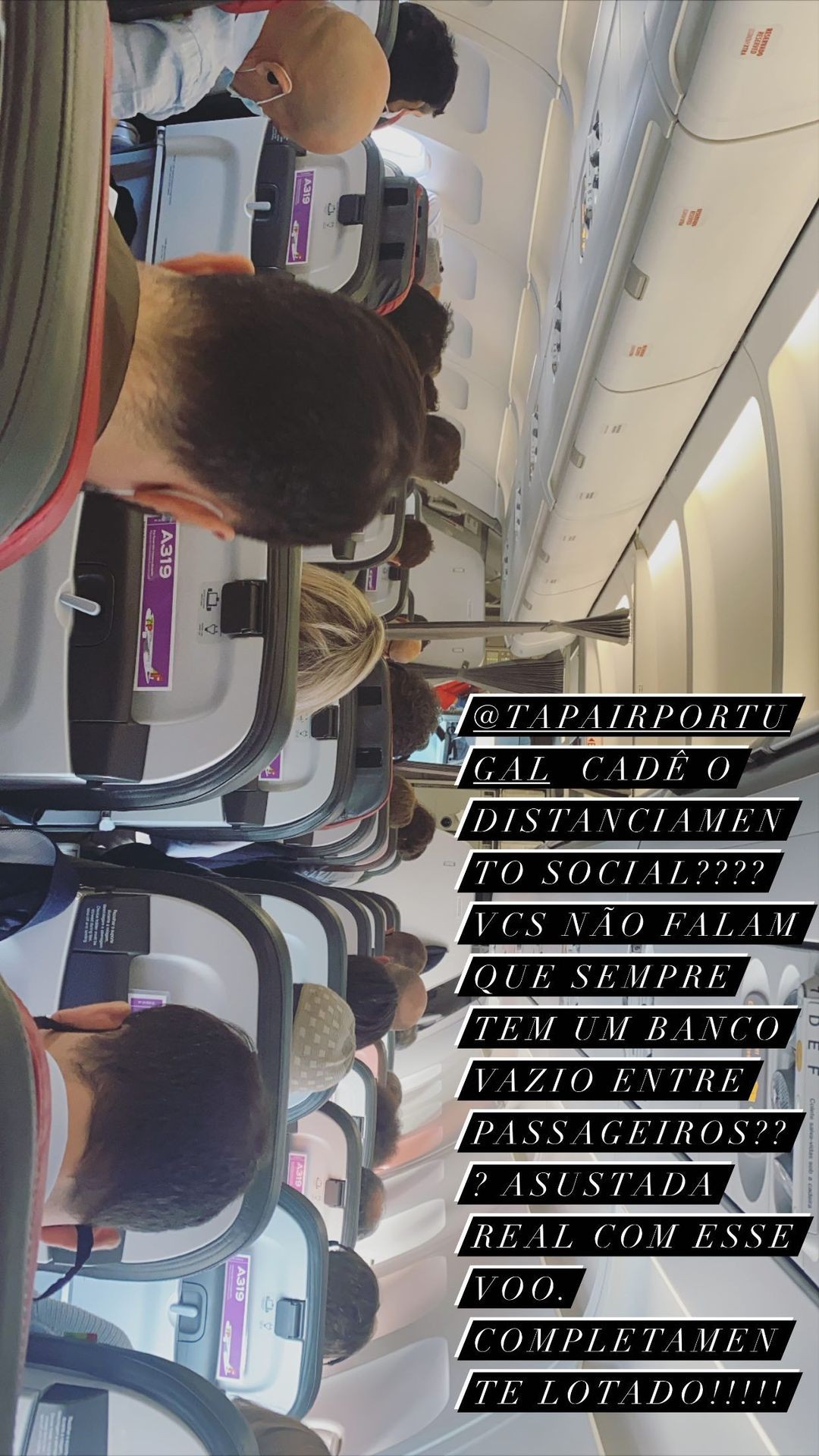 Cintia Dicker reclama de avião lotado (Foto: Reprodução/Instagram)