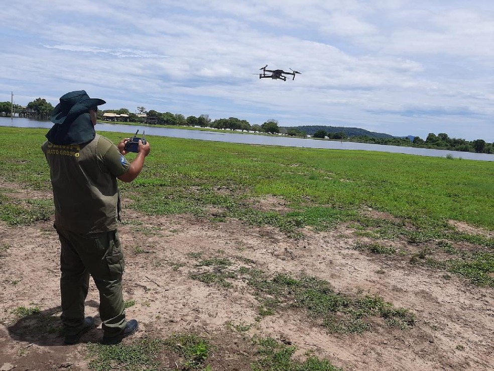 Drones auxiliam fiscalização de pesca ilegal em Mato Grosso — Foto: Reprodução