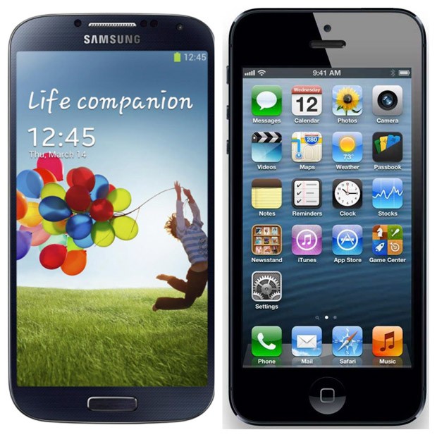 Samsung Galaxy S4 e iPhone 5 (Foto: Divulgação)