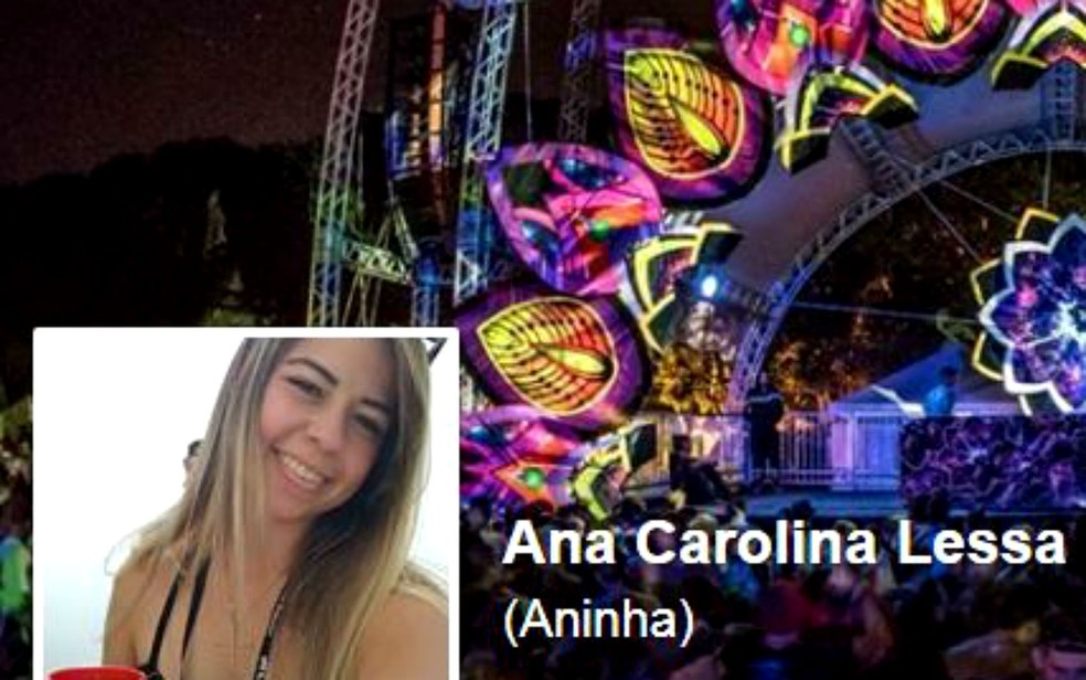 Perfil de Ana Carolina Lessa, de 19 anos, no Facebook. Jovem morreu com parada cardiorrespiratória após ir a festa rave no DF — Foto: Facebook/Reprodução
