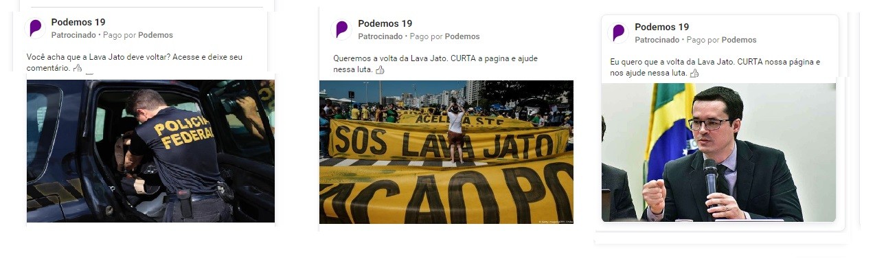 Postagens do Podemos focam na Lava-Jato