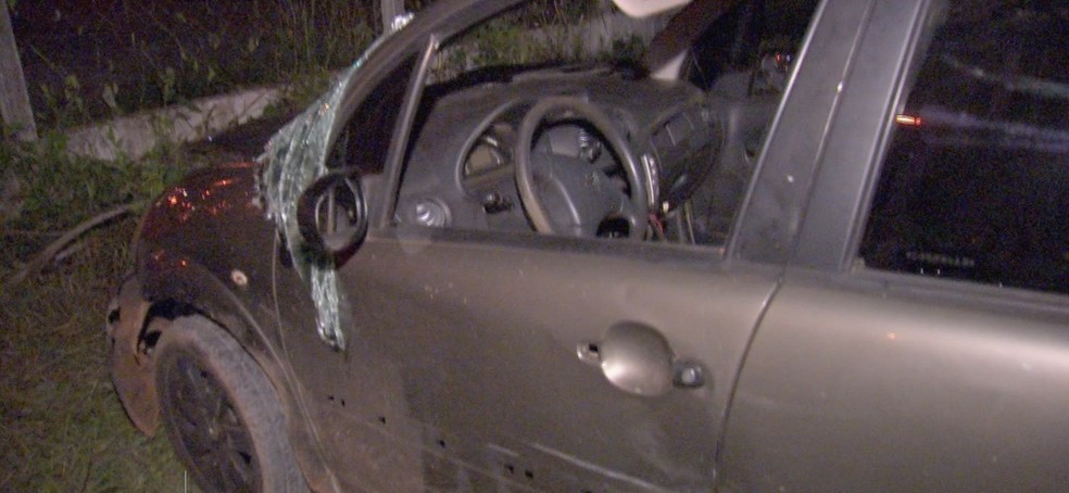 Carro da motorista foi apreendido pela polícia em Cuiabá — Foto: TV Centro América/Reprodução