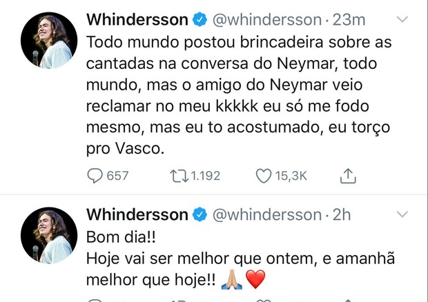 Whindersson Nunes brinca com meme de Neymar (Foto: reprodução/Instagram)
