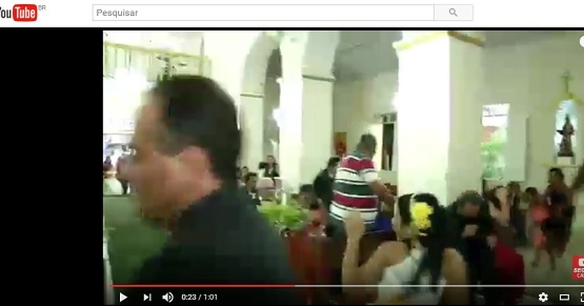 Vídeo mostra tiros durante casamento em igreja de Limoeiro de Anadia, AL