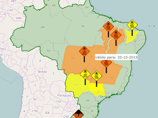 Inmet alerta Maranhão e outros sete estados sobre baixa umidade do ar (Foto: Inmet)
