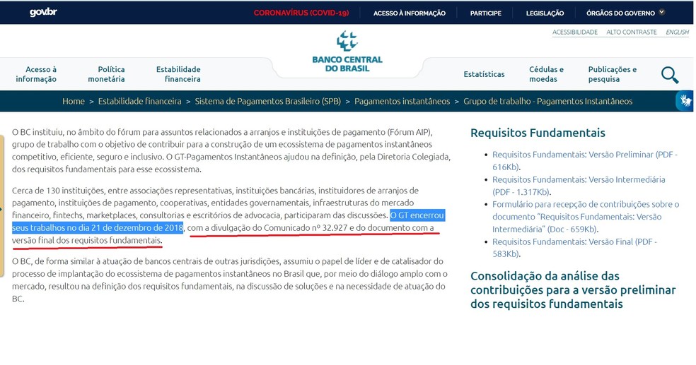 Grupo de trabalho que ajudou na defini??o dos requisitos fundamentais para ecossistema encerrou trabalhos em dezembro de 2018 ? Foto: Reprodu??o