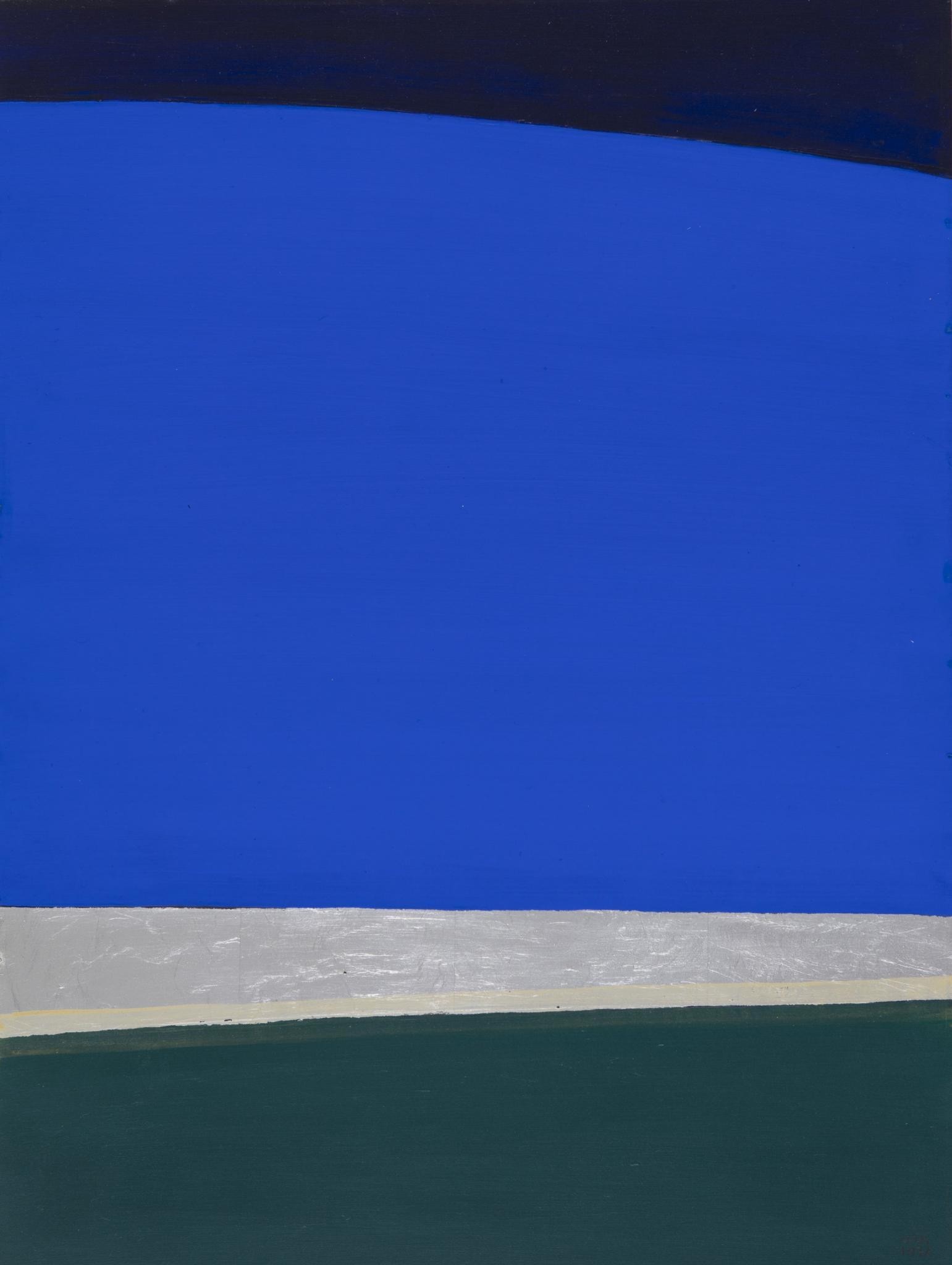Obra de Anna-Eva Bergman: Paysage vert et bleu, 1970, 80x60cm (Foto: Divulgação)