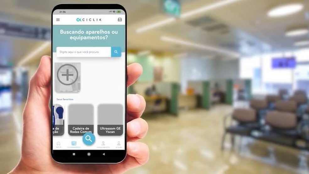 Aplicativo desenvolvido para a área hospitalar — Foto: Reprodução/ NSC TV