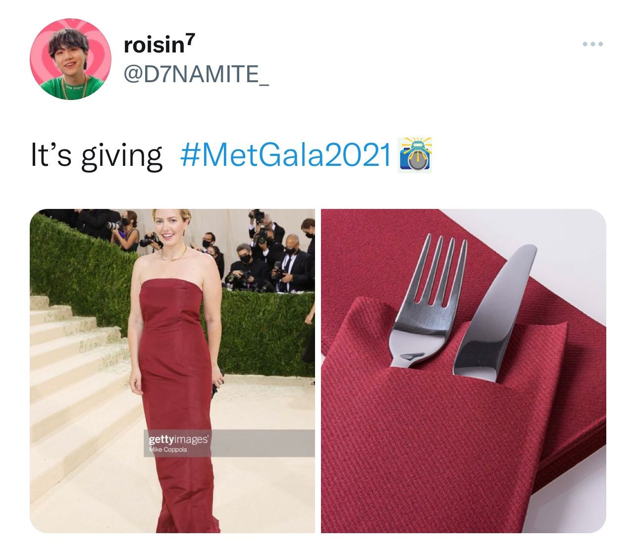 Met Gala 2021: memes tomam conta da web (Foto: Reprodução/Twitter/Getty Images)