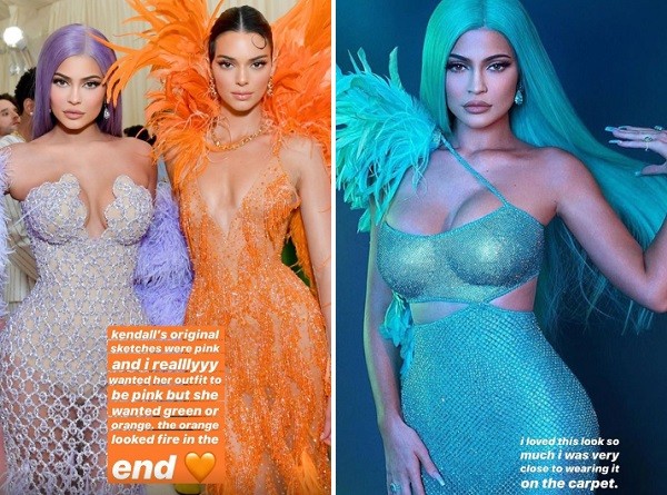 Looks usados por Kylie Jenner em edições anteriores do baile Met Gala (Foto: Instagram)