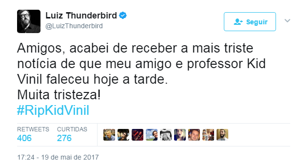 Post de Thunderbird no Twitter (Foto: Reprodução)