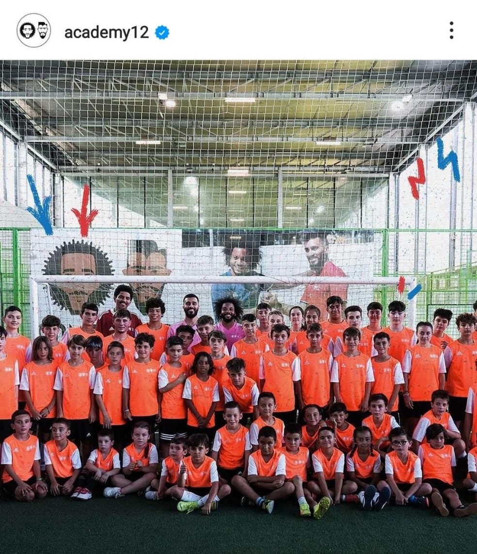Marcelo em sua escolinha da "Academy 12" — Foto: Divulgação