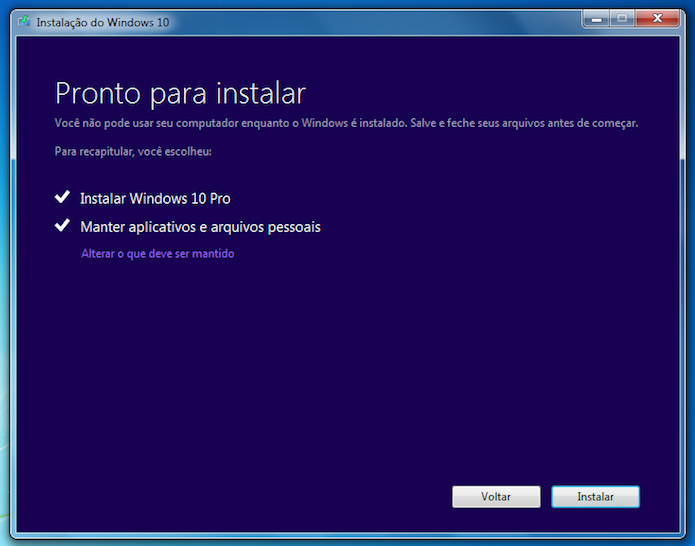 Configurando instalação do Windows 10 (Foto: Reprodução/Helito Bijora) 