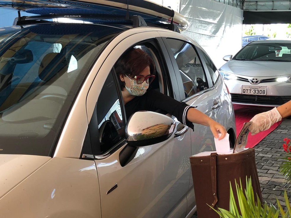 Eleição para lista tríplice que escolherá novo procurador-geral do estado ocorre em sistema drive-thru em AL — Foto: Ascom/MP-AL