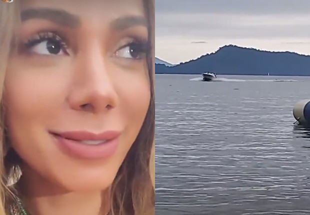 Anitta desembarca em ilha para gravar reality (Foto: Reprodução/Instagram)